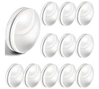 Jetec Magnetic Curtain Weights, Plastic Covered Heavy Duty No Sew Shower Curtain Magnets, Avoid Blowing Around, Work for Drapery, Tablecloth, Flag, Outdoor Liner (White, 12 Sets)