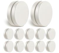 Jetec Shower Curtain Weights 0.6 Pounds Round Magnetic Drapery Weights Tablecloth Magnets Bottom No Sew Curtain Weights Waterproof Magnetic Curtain Weights for Shower Curtain(White, 12 Pairs)