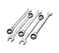 Jetech 1-1/8" Ratcheting Combination Spanner (5 Pack) - Metric Industrial Grade Cr-V Steel Gear Wrench in Polished Chrome Finish