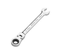 Jetech 11mm Flexible Head Gear Wrench, Industrial Grade Ratcheting Combination Spanner, Forged, Heat-Treated Cr-V Alloy Steel, Full Polished 12 Point,Metric