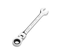 Jetech 12mm Flexible Head Gear Wrench, Industrial Grade Flex Ratcheting Spanner Made with Forged, Heat-Treated Cr-V Alloy Steel, Full Polished 12 Point Flex-Head Ratchet Combination Wrench, Metric