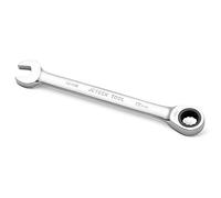 Jetech 12mm Gear Wrench - Metric Industrial Grade Cr-V Steel Ratcheting Combination Wrench, Ratchet Spanner in Polished Chrome Finish