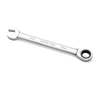Jetech 17mm Gear Wrench - Metric Industrial Grade Cr-V Steel Ratcheting Combination Wrench, Ratchet Spanner in Polished Chrome Finish
