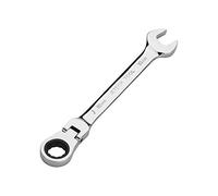 Jetech 18mm Flexible Head Gear Wrench, Industrial Grade Ratcheting Combination Spanner, Forged, Heat-Treated Cr-V Alloy Steel, Full Polished 12 Point,Metric