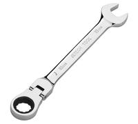 Jetech 19mm Flexible Head Gear Wrench, Industrial Grade Flex Ratcheting Spanner Made with Forged, Heat-Treated Cr-V Alloy Steel, Full Polished 12 Point Flex-Head Ratchet Combination Wrench, Metric
