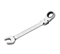Jetech 19mm Flexible Head Gear Wrench, Industrial Grade Flex Ratcheting Spanner Made with Forged, Heat-Treated Cr-V Alloy Steel, Full Polished 12 Point Flex-Head Ratchet Combination Wrench, Metric