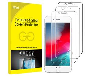 JETech 3-Pack Screen Protector for iPhone SE 3/2 (2022/2020 Edition), iPhone 8/7/6s/6, Tempered Glass Film, 4.7-Inch