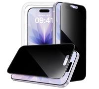 JETech 360 Degree Privacy Screen Protector for iPhone 17 6.3-Inch, 4-Way Anti-Spy Tempered Glass Film with Easy Installation Tool, 2-Pack