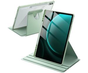 JETech 360° Rotating Case for Galaxy Tab S10+/S9 FE+/S9+ 12.4", Mint | Cover for 2024/2023 Model, Multi-Angle Stand, Clear Back Design, Auto Wake/Sleep, S Pen Holder, Full Protection