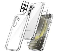 JETech 5 in 1 Case for Samsung Galaxy S24, Anti-Yellowing, Clear