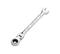 Jetech 8mm Flexible Head Gear Wrench, Industrial Grade Ratcheting Combination Spanner, Forged, Heat-Treated Cr-V Alloy Steel, Full Polished 12 Point,Metric
