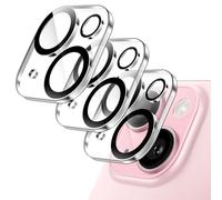 JETech Camera Lens Protector for iPhone 15 6.1-Inch and iPhone 15 Plus 6.7-Inch, 9H Tempered Glass, Anti-Scratch, Case Friendly, Does Not Affect Night Shots, HD Clear, 3-Pack