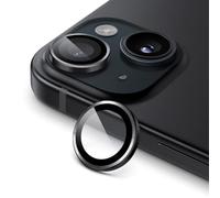 JETech Camera Lens Protector for iPhone 15 6.1-Inch and iPhone 15 Plus 6.7-Inch, 9H Tempered Glass Metal Individual Ring Cover, HD Clear, 1 Set (Midnight)