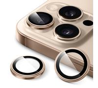 JETech Camera Lens Protector for iPhone 16 Pro/16 Pro Max, Desert Titanium