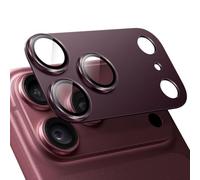 JETech Camera Lens Protector for iPhone 18 Pro, 1-Pack, Dark Cherry | Full Coverage 9H+ Tempered Glass, Matte Metal Plate, AR Coating, Scratch Resistant, Case Friendly