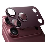 JETech Camera Lens Protector for iPhone 18 Pro Max, 1-Pack, Dark Cherry | Full Coverage 9H+ Tempered Glass, Matte Metal Plate, AR Coating, Scratch Resistant, Case Friendly