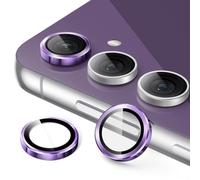 JETech Camera Lens Protector for Samsung Galaxy S23 FE 6.4-Inch, 9H Tempered Glass Metal Individual Ring Cover, HD Clear, 1 Set (Purple)