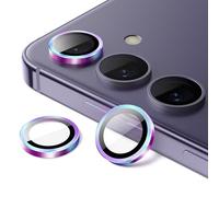 JETech Camera Lens Protector for Samsung Galaxy S24+ / S24 Plus, 9H Tempered Glass Metal Individual Ring Cover, Easy Installation Tray, HD Clear, 1 Set (Colorful)