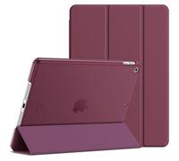 JETech Case for iPad 9th/8th/7th Gen 10.2", Wine | Slim Translucent Back Design, Tri-Fold Stand, Auto Wake/Sleep, Lightweight Shockproof Cover