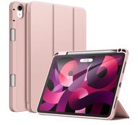 JETech Case for iPad Air 11-Inch M3/M2 (2025/2024), iPad Air 5/4 (2022/2020 5th/4th Generation 10.9-Inch) with Pencil Holder, Slim Tablet Cover with Soft TPU Back, Auto Wake/Sleep (Rose Gold)