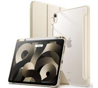 JETech Case for iPad Air 11-Inch M3/M2 (2025/2024), iPad Air 5/4 (2022/2020 5th/4th) with Pencil Holder, Clear Transparent Back Slim Stand Shockproof Tablet Cover, Auto Wake/Sleep (Starlight)