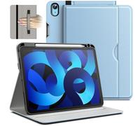 JETech Case for iPad Air 11-Inch M4/M3/M2 (2026/2025/2024), iPad Air 5/4 (10.9-Inch, 2022/2020 Model, 5th/4th), PU Leather Business Folio Protective Tablet Cover Pocket (Sky Blue)