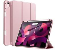 JETech Case for iPad Air 11-Inch M4/M3/M2 (2026/2025/2024), iPad Air 5/4 (2022/2020 5th/4th Generation 10.9-Inch) with Pencil Holder, Slim Tablet Cover with Soft TPU Back, Auto Wake/Sleep (Pink)