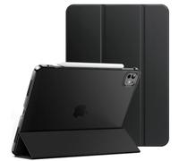 JETech Case for iPad Pro 11" M5/M4, Black | Cover for 2025/2024 Models, Translucent Back, Tri-Fold Stand, Auto Wake/Sleep, Shockproof