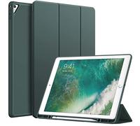 JETech Case for iPad Pro 12.9 Inch (2015/2017 Model, 1st/2nd Generation) with Pencil Holder, Slim Tablet Cover with Soft TPU Back, Auto Wake/Sleep (Misty Blue)