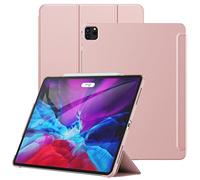JETech Case for iPad Pro 12.9-Inch (2020/2018 Model, 4th/3rd Generation), Protective Hard Back Shell Soft-Touch Tablet Stand Cover, Auto Wake/Sleep (Rose Gold)