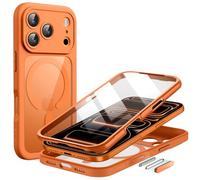JETech Case for iPhone 17 Pro, 360° Protection, Orange
