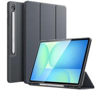 JETech Case for Samsung Galaxy Tab S10 FE Plus/S10 FE+ 13.1-Inch with S Pen Holder, Soft TPU Tri-Fold Stand Protective Tablet Cover, Support S Pen Charging, Auto Wake/Sleep (Grey)