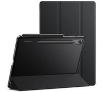 JETech Case for Samsung Galaxy Tab S10 Lite / S10 FE / S9 FE 10.9-Inch, Slim Translucent Back Tri-Fold Stand Protective Tablet Cover, Support S Pen Charging, Auto Wake/Sleep (Black)