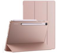 JETech Case for Samsung Galaxy Tab S10 Lite / S10 FE / S9 FE 10.9-Inch, Slim Translucent Back Tri-Fold Stand Protective Tablet Cover, Support S Pen Charging, Auto Wake/Sleep (Rose Gold)