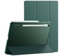 JETech Case for Samsung Galaxy Tab S10 Lite / S10 FE / S9 FE 10.9-Inch, Slim Translucent Back Tri-Fold Stand Protective Tablet Cover, Support S Pen Charging, Auto Wake/Sleep (Midnight Green)