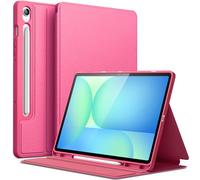 JETech Case for Samsung Galaxy Tab S10 Lite / S10 FE / S9 FE 10.9-Inch with S Pen Holder, Slim Folio Stand Protective Tablet Cover, Multi-Angle Viewing (Pink)