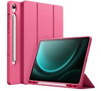 JETech Case for Samsung Galaxy Tab S10 Lite / S10 FE / S9 FE 10.9-Inch with S Pen Holder, Soft TPU Tri-Fold Stand Protective Tablet Cover, Support S Pen Charging, Auto Wake/Sleep (Pink)