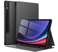 JETech Case for Samsung Galaxy Tab S10 Plus/Tab S9 Plus 12.4-Inch with S Pen Holder, Slim Folio Stand Protective Tablet Cover, Multi-Angle Viewing (Graphite Black)