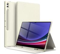 JETech Case for Samsung Galaxy Tab S10 Ultra/Tab S9 Ultra 14.6-Inch with S Pen Holder, Slim Folio Stand Protective Tablet Cover, Multi-Angle Viewing (Beige)