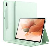 JETech Case for Samsung Galaxy Tab S8 Plus 2022 / S7 FE 2021 / S7 Plus 2020 12.4-Inch with S Pen Holder, Slim Folio Stand Protective Tablet Cover, Multi-Angle Viewing (Misty Green)