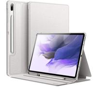 JETech Case for Samsung Galaxy Tab S8 Plus 2022 / S7 FE 2021 / S7 Plus 2020 12.4-Inch with S Pen Holder, Slim Folio Stand Protective Tablet Cover, Multi-Angle Viewing (Silver)