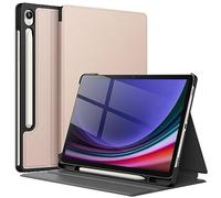 JETech Case for Samsung Galaxy Tab S9 11-Inch with S Pen Holder, Slim Folio Stand Protective Tablet Cover, Multi-Angle Viewing (Rose Gold)