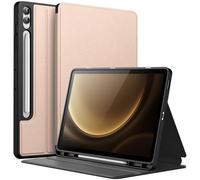 JETech Case for Samsung Galaxy Tab S9 FE+ / S9 FE Plus 12.4-Inch with S Pen Holder, Slim Folio Stand Protective Tablet Cover, Multi-Angle Viewing (Rose Gold)