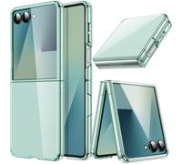 JETech Case for Samsung Galaxy Z Flip 7 2025, Crystal Transparent Hard PC Shell, Anti-Scratch Shockproof Slim Protective Phone Cover (Mint)