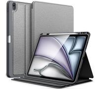 JETech Folio Case for iPad Air 13" M4/M3/M2, Space Gray | For 2026/2025/2024 Model, Multi-Angle Stand Cover, Pencil Holder, Slim Protective Cover, Auto Wake/Sleep
