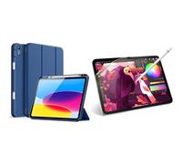 JETech for iPad (A16) 11th/10th Generation (2025/2022) Case with Pencil Holder and Paper Screen Protector Bundle