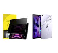 JETech for iPad Air 5/4 (2022/2020) 10.9-Inch Privacy Screen Protector and Soft TPU Case Bundle