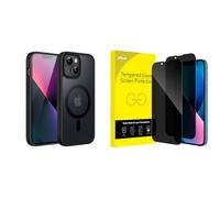 JETech for iPhone 13 Magnetic Case and Full Coverage Privacy Screen Protector Bundle