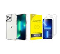 JETech for iPhone 13 Pro Screen Protector and Bumper Case Bundle