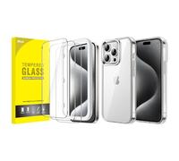 JETech for iPhone 15 Pro Screen Protector and Bumper Case Bundle